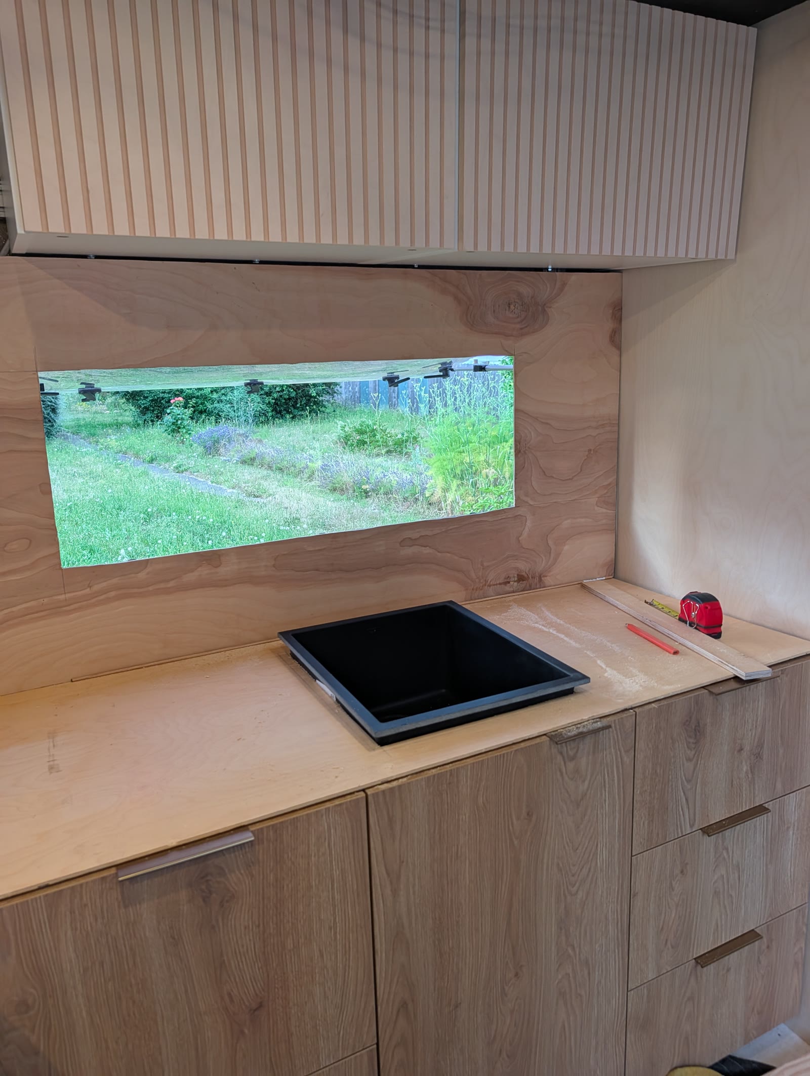 Galley sink and window
